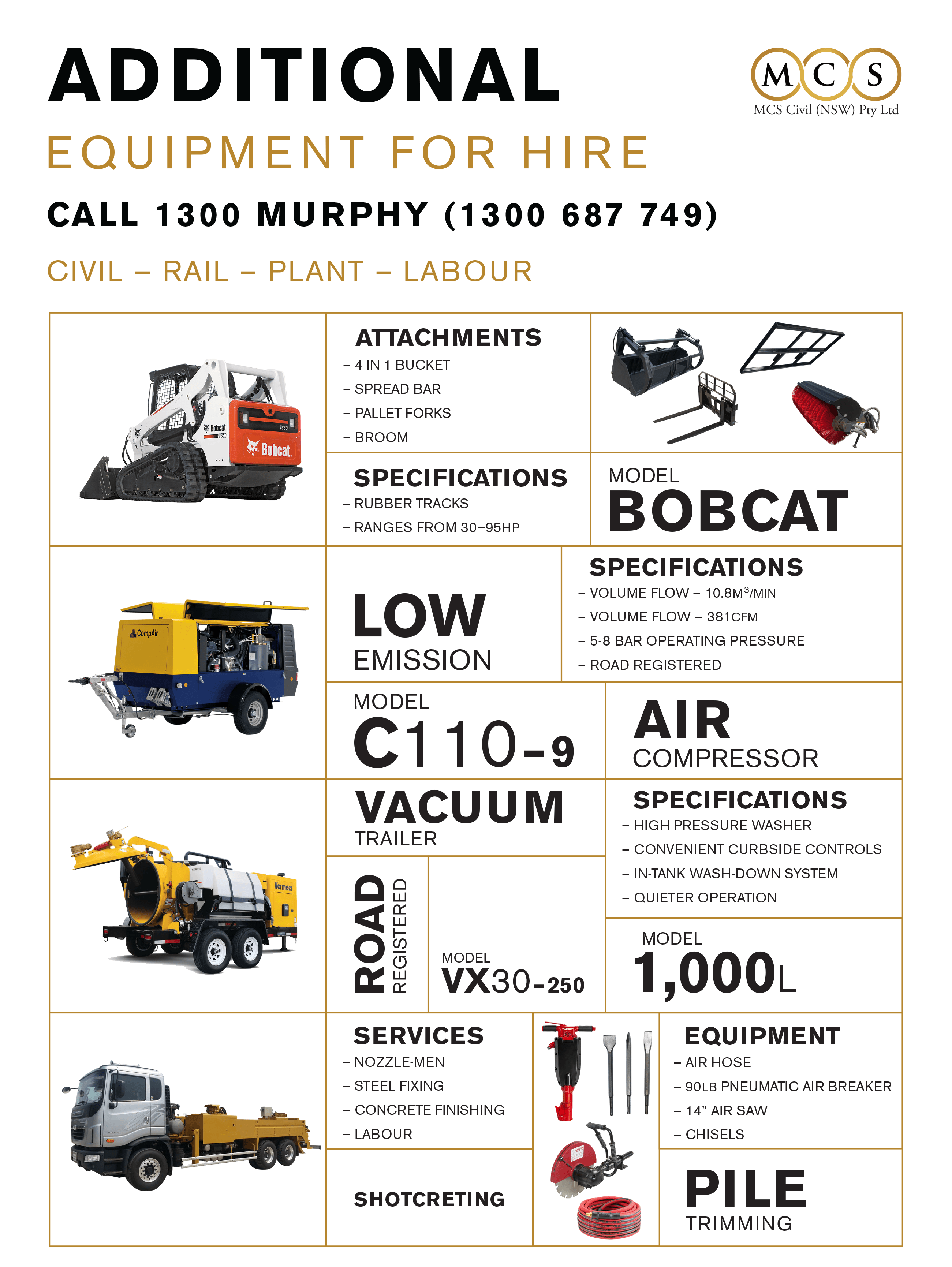 MCS Plant and Equipment Brochure